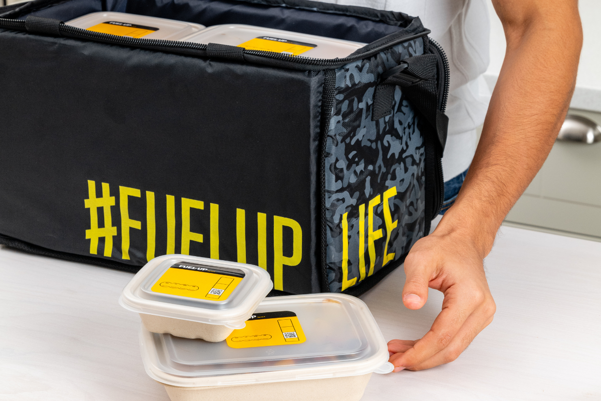 meal plan bag and meal containers